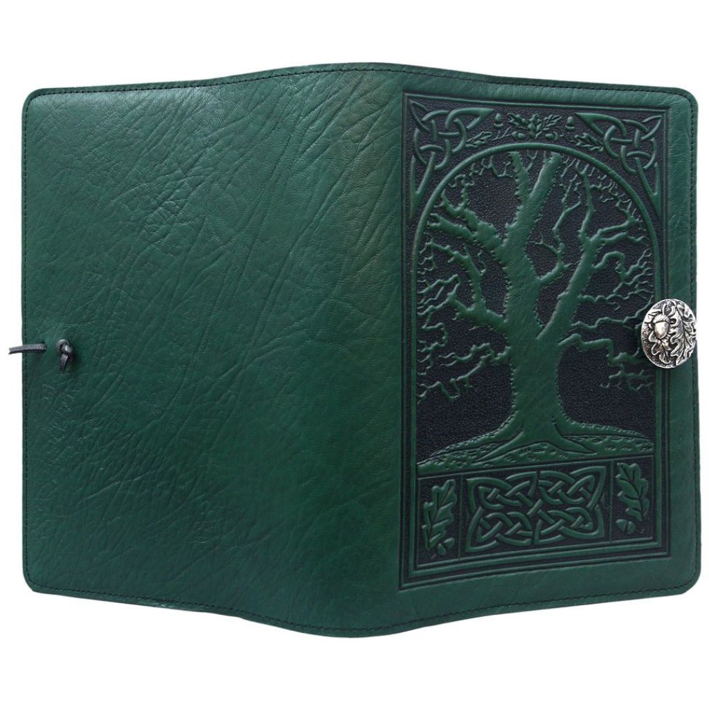 Leather Refillable Journal Notebook, Celtic Oak