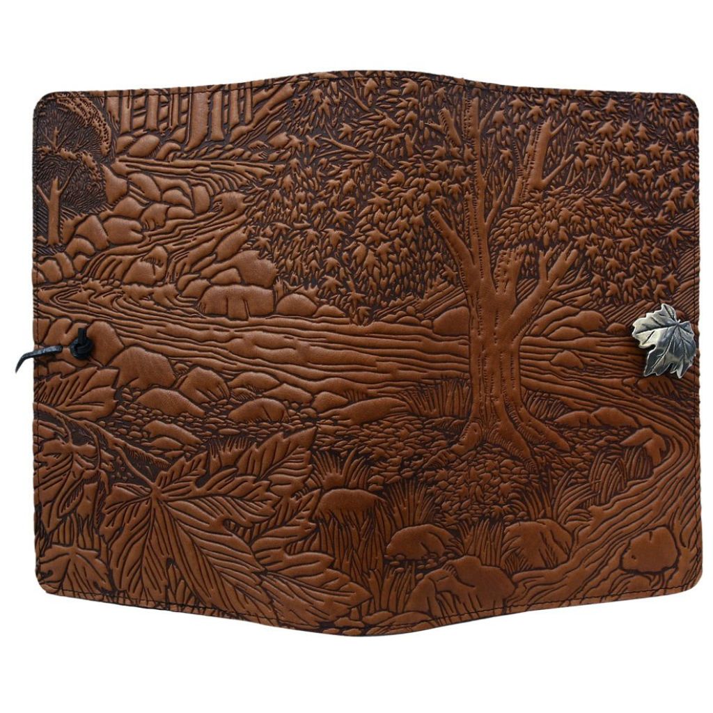 Leather Refillable Journal Notebook, Creekbed Maple