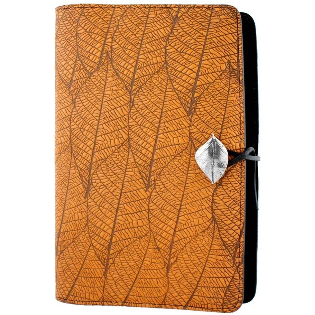 Leather Refillable Journal Notebook, Fallen Leaves