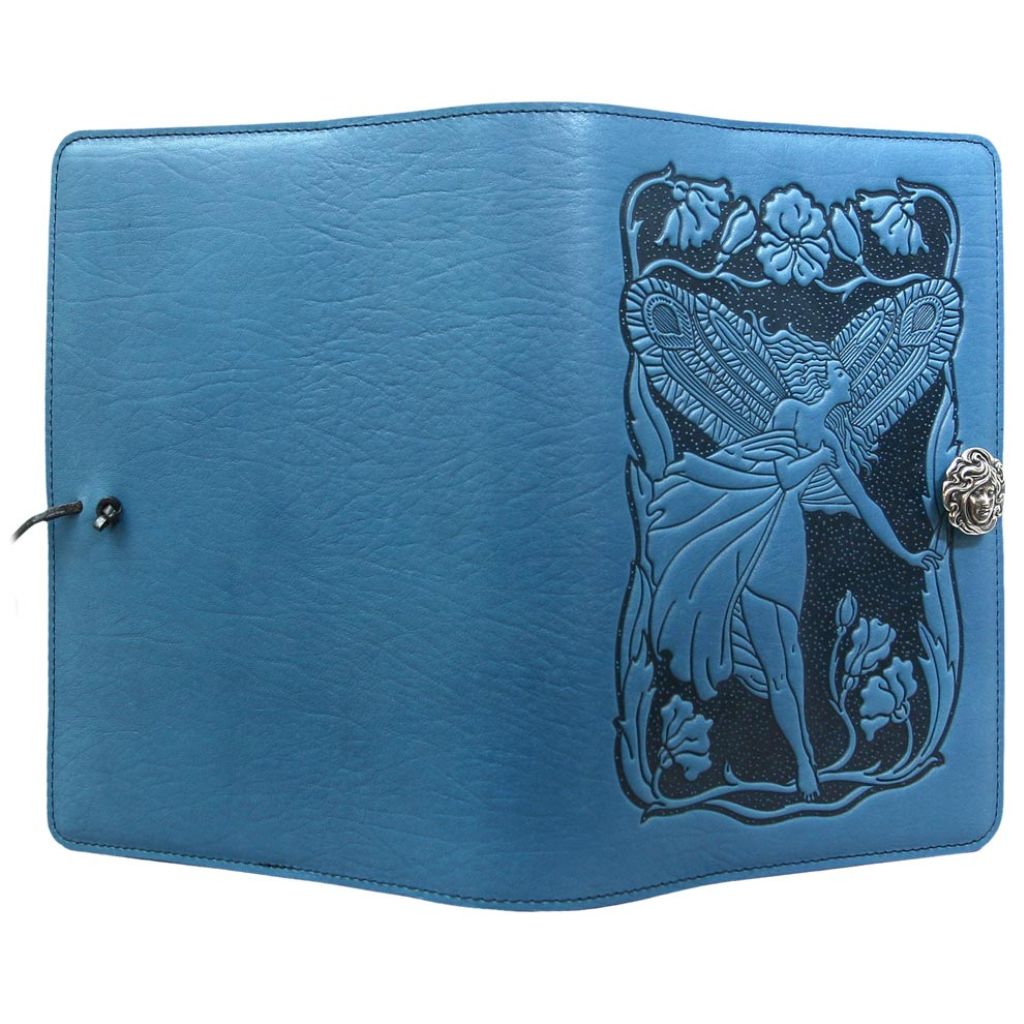 Leather Refillable Journal Notebook, Flower Fairy