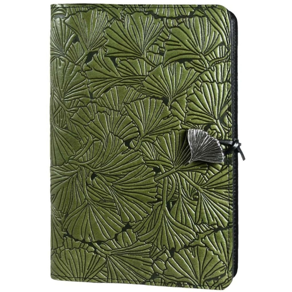 Leather Refillable Journal Notebook, Ginkgo