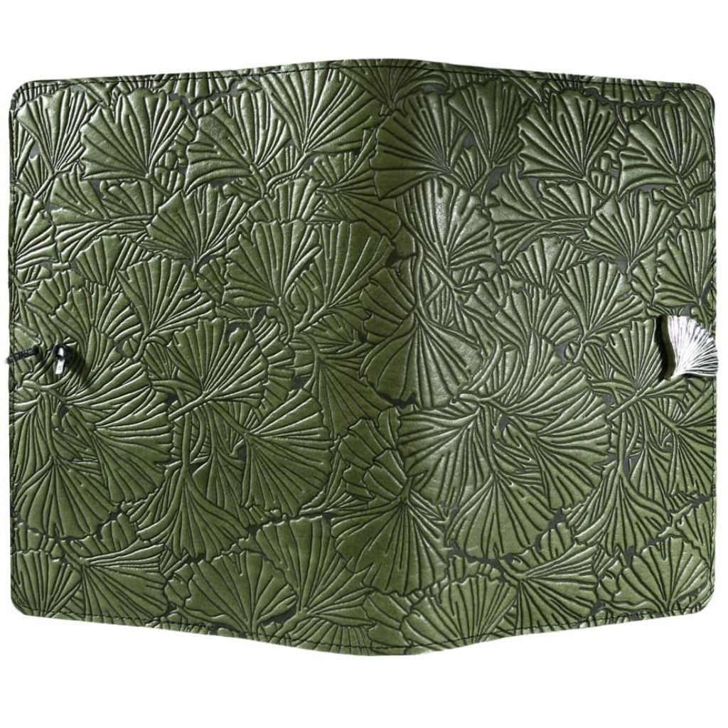Leather Refillable Journal Notebook, Ginkgo