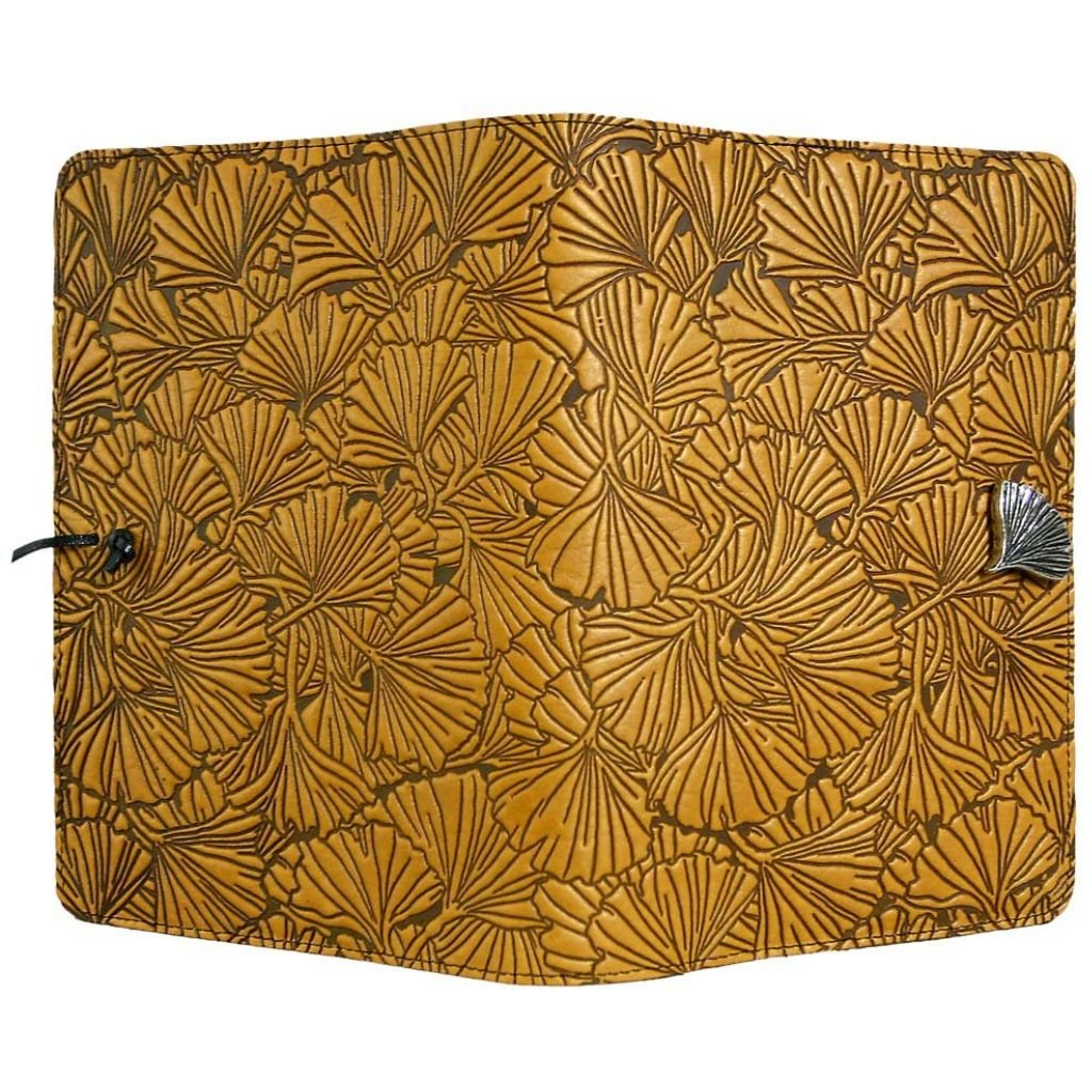 Leather Refillable Journal Notebook, Ginkgo