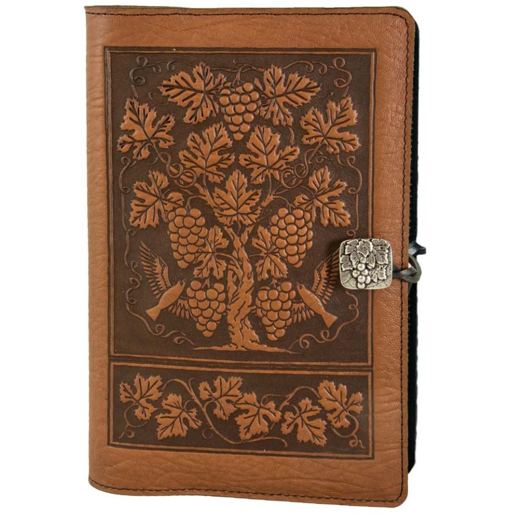 Leather Refillable Journal Notebook, Grapevine