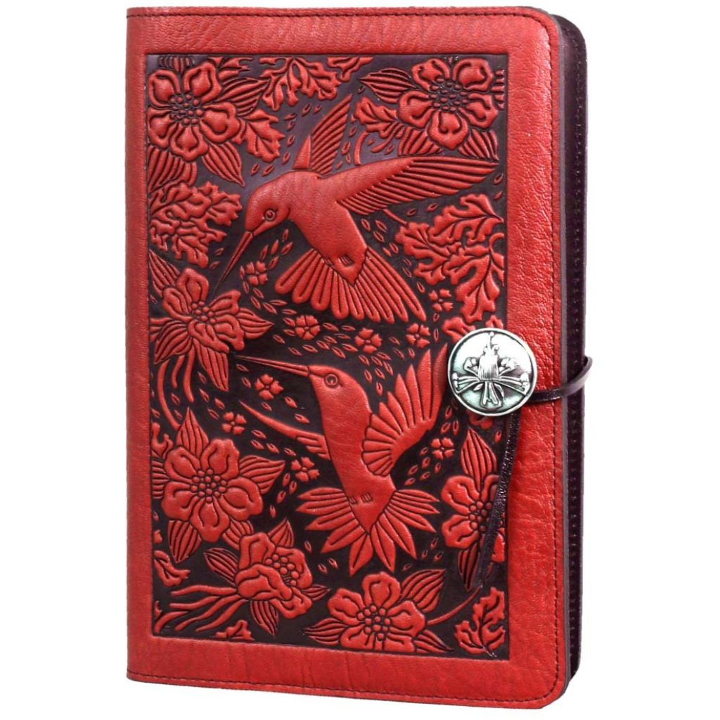 Leather Refillable Journal Notebook, Hummingbird