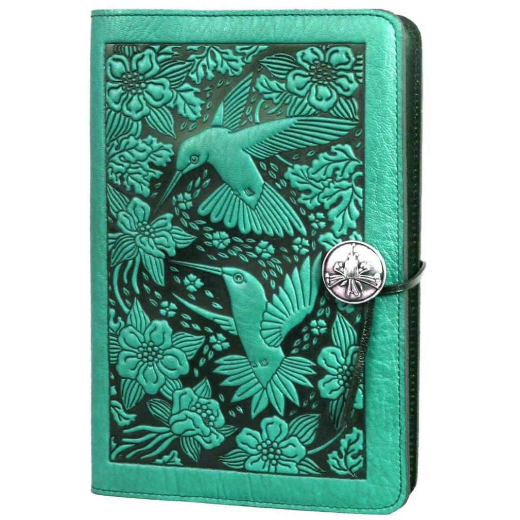 Leather Refillable Journal Notebook, Hummingbird