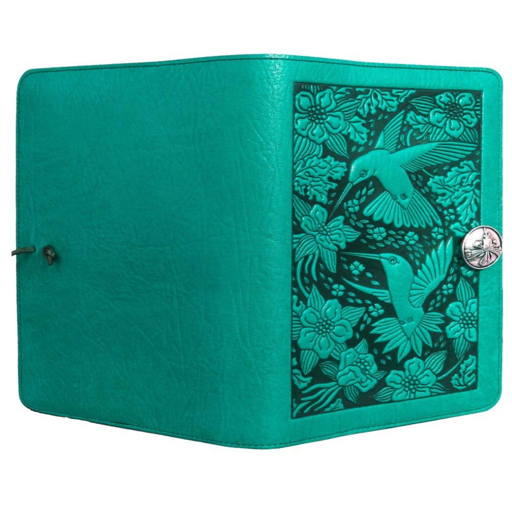 Leather Refillable Journal Notebook, Hummingbird