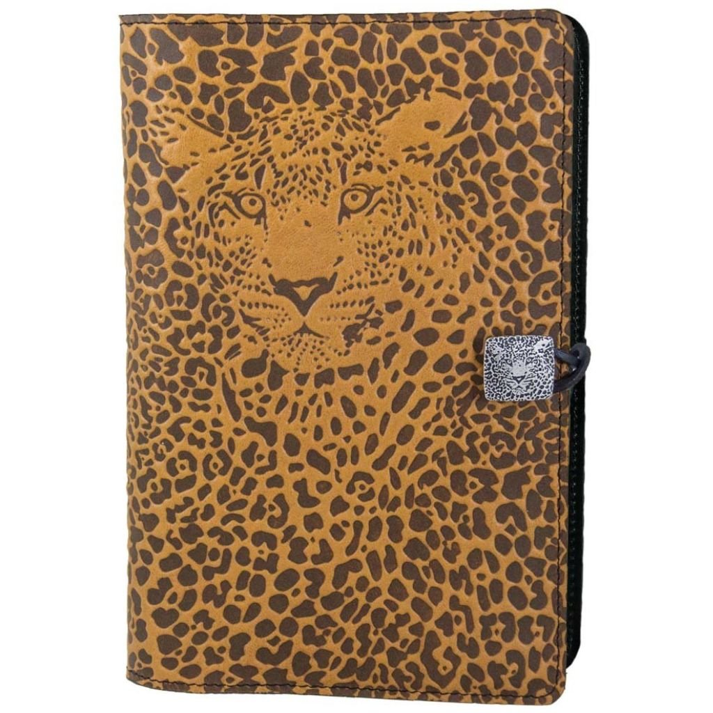 Leather Refillable Journal Notebook, Leopard