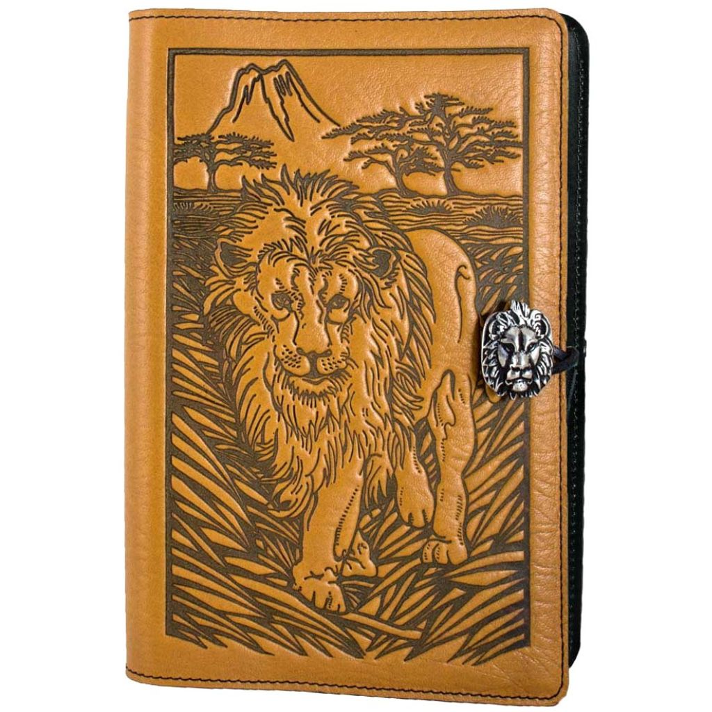 Leather Refillable Journal Notebook, Lion