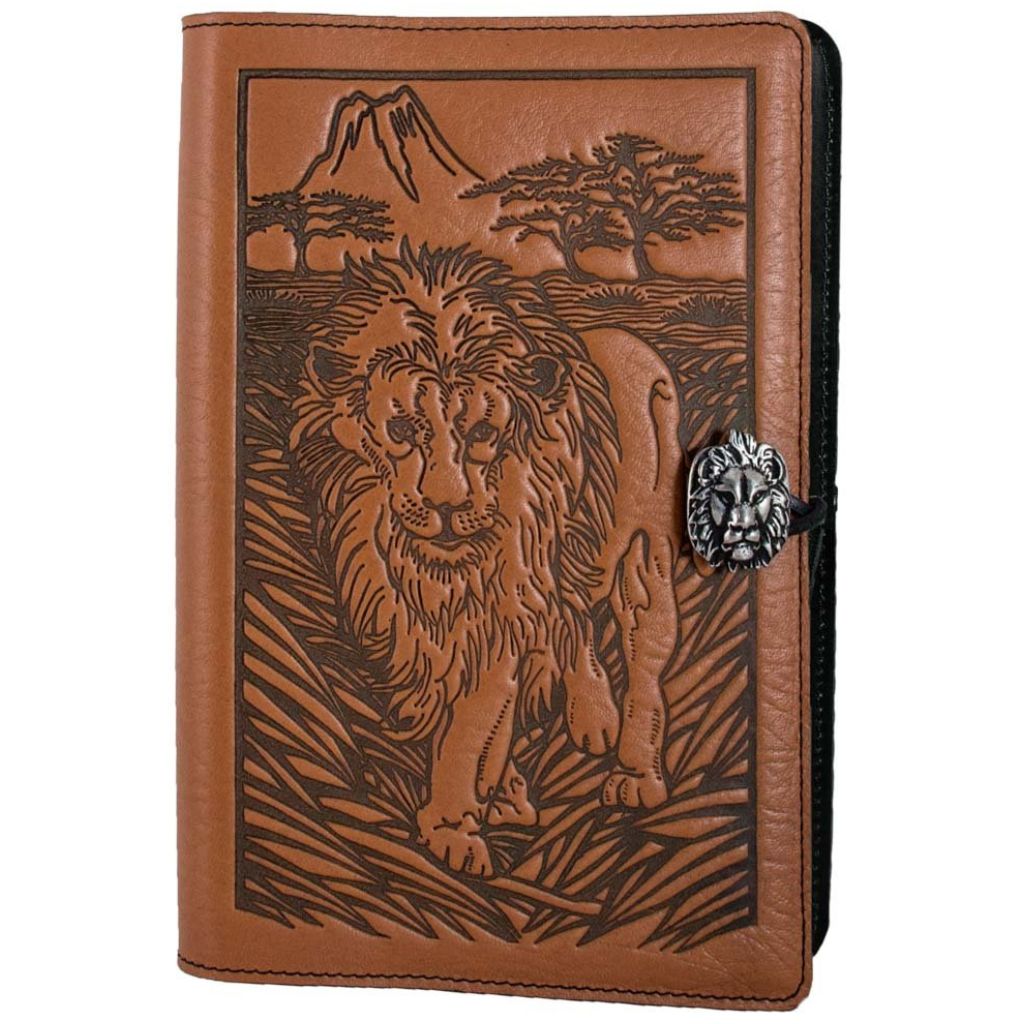 Leather Refillable Journal Notebook, Lion