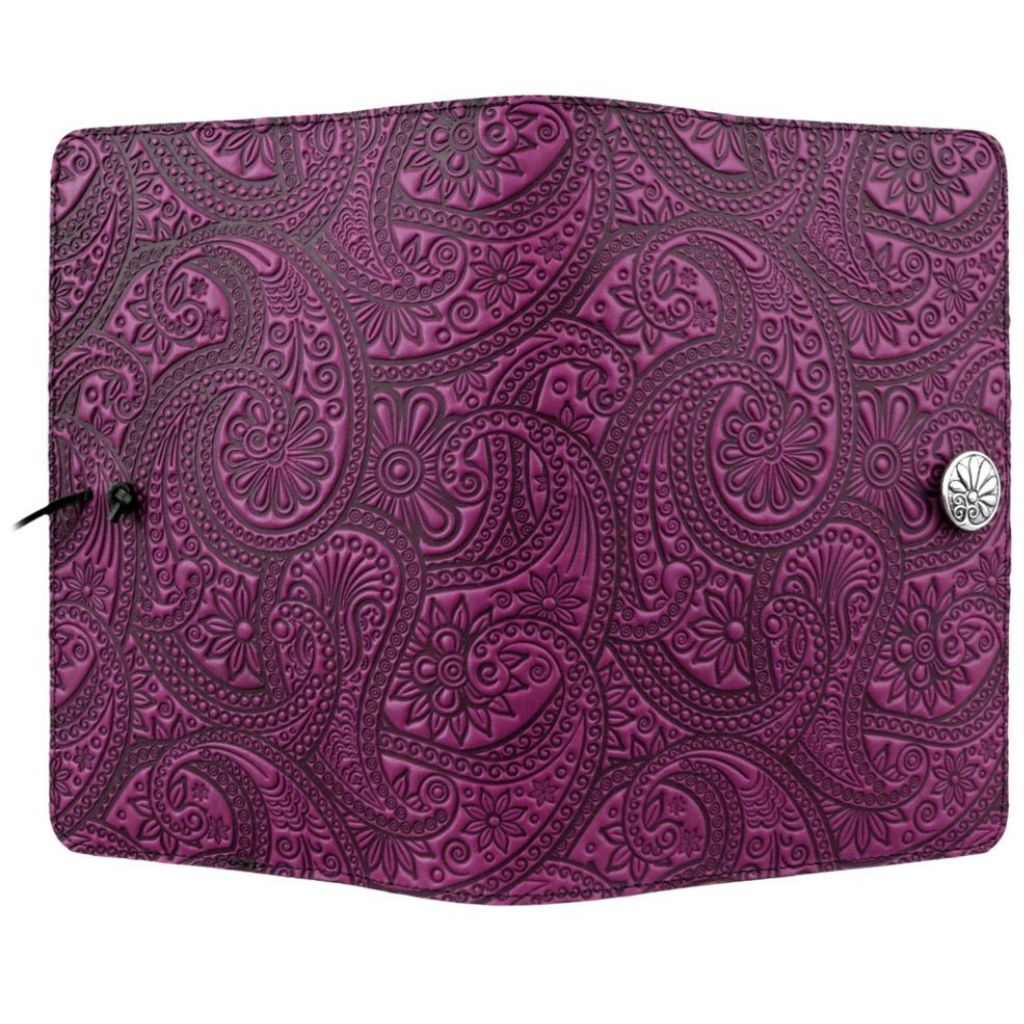 Leather Refillable Journal, Paisley
