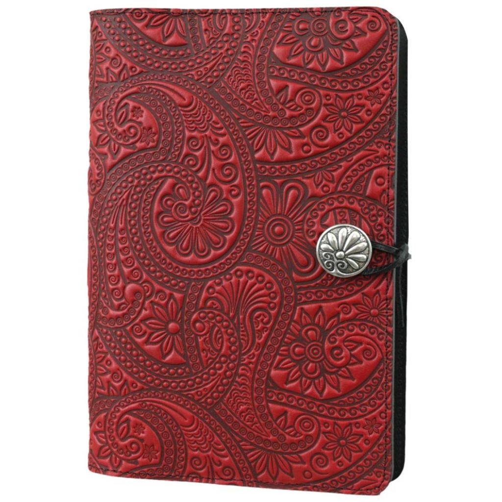 Leather Refillable Journal, Paisley