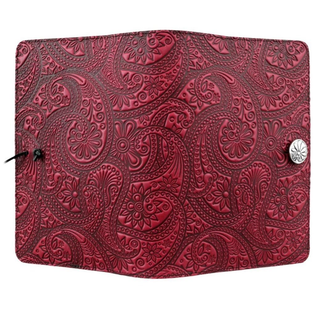 Oberon Design Leather Refillable Journal Cover, Paisley