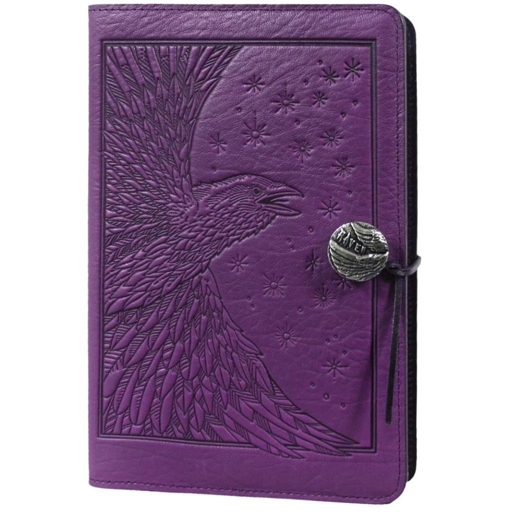 Leather Refillable Journal Notebook, Raven