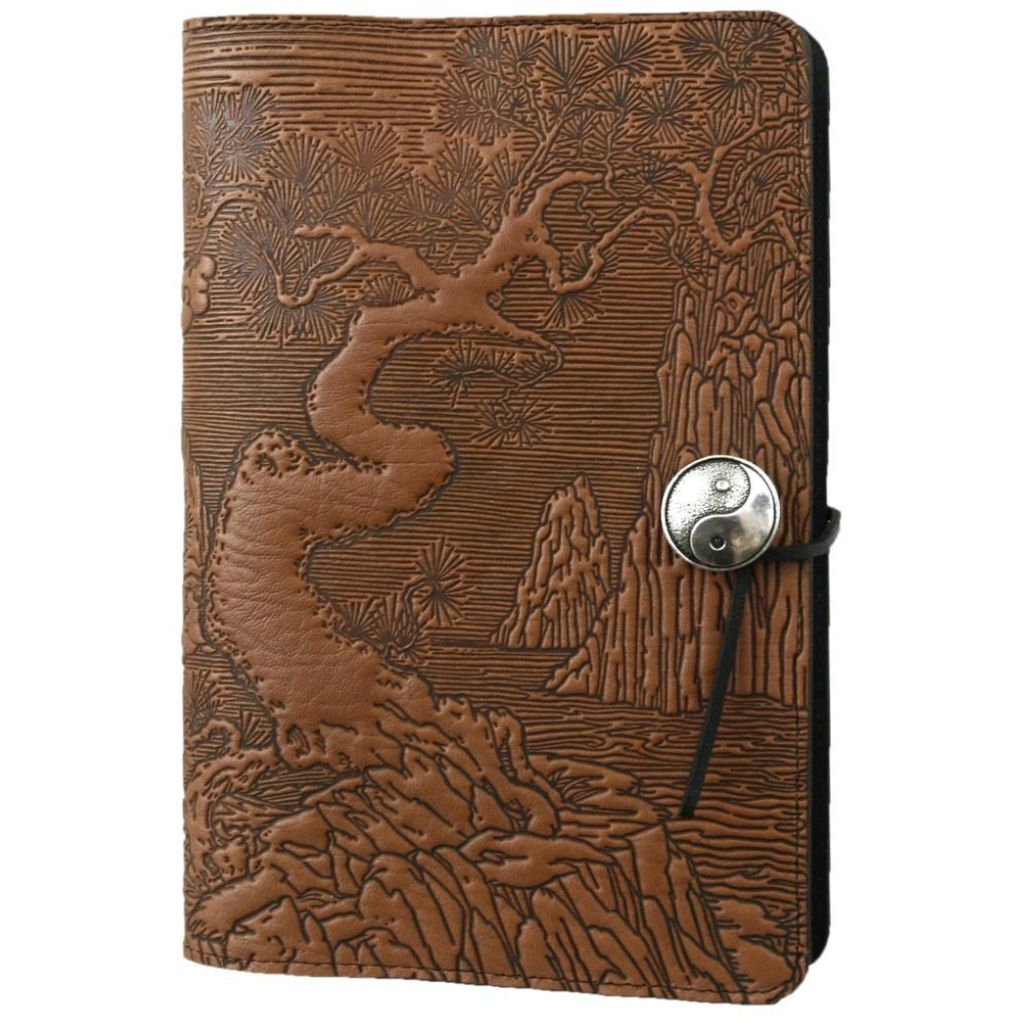 Leather Refillable Journal Notebook, River Garden