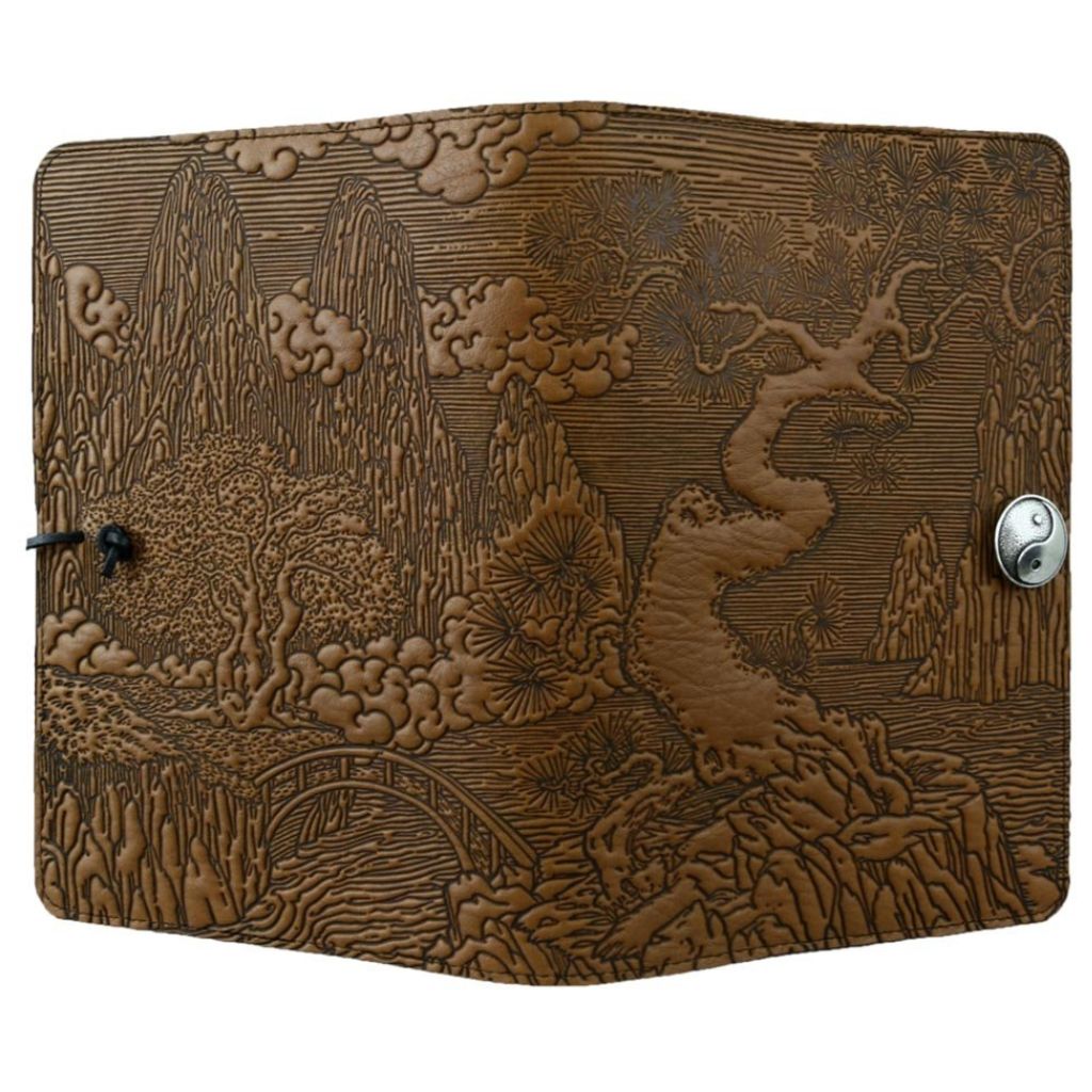 Leather Refillable Journal Notebook, River Garden