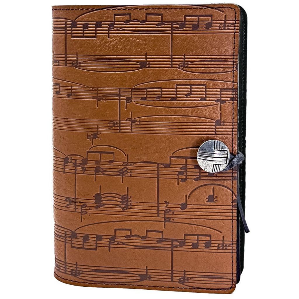 Leather Refillable Journal Notebook, Sheet Music