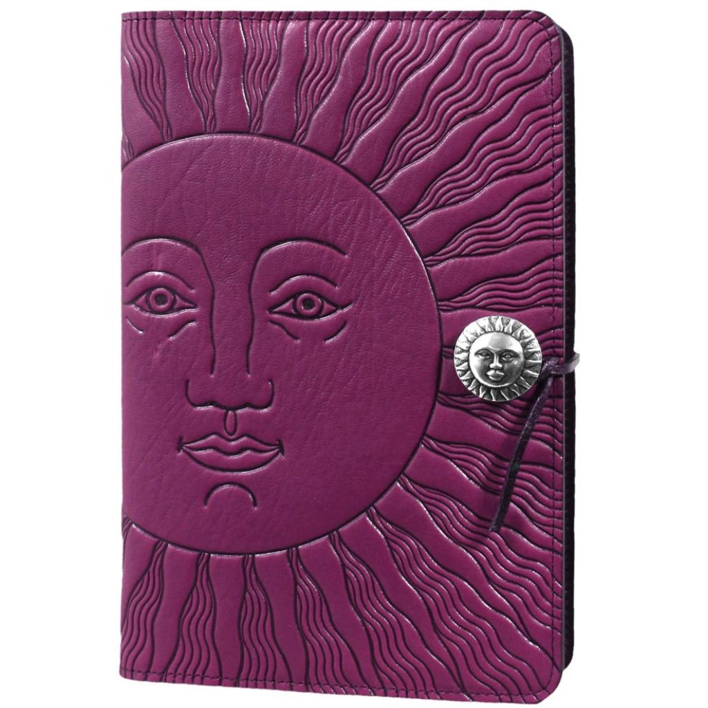 Leather Refillable Journal Notebook, Sun