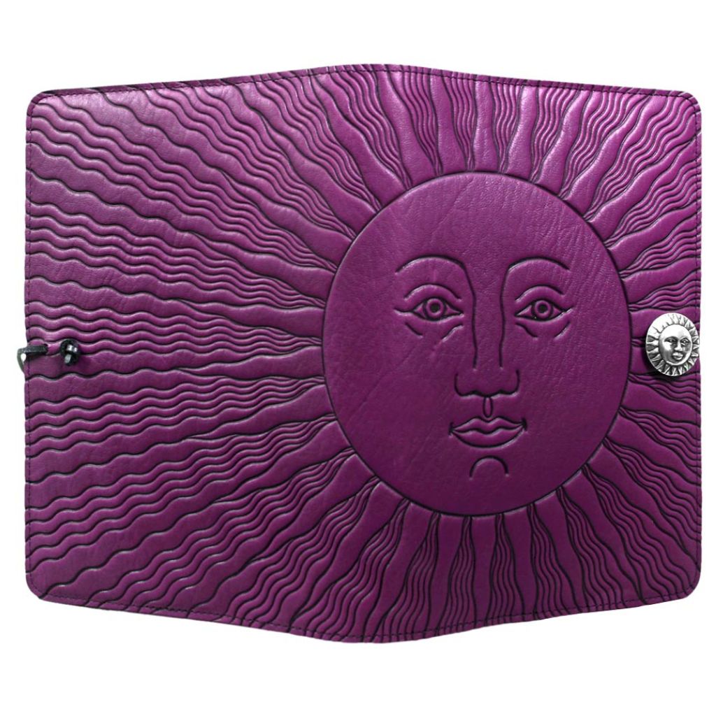 Leather Refillable Journal Notebook, Sun