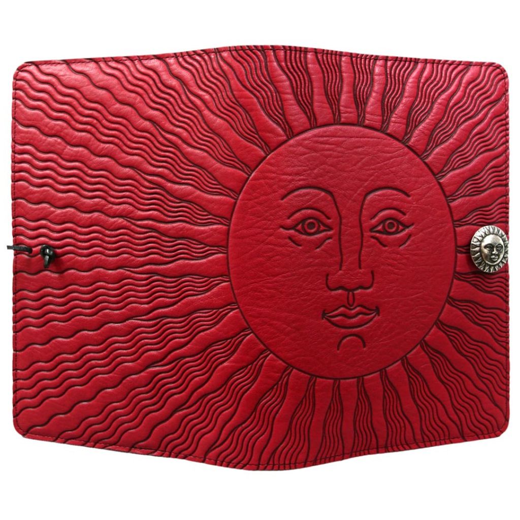 Leather Refillable Journal Notebook, Sun