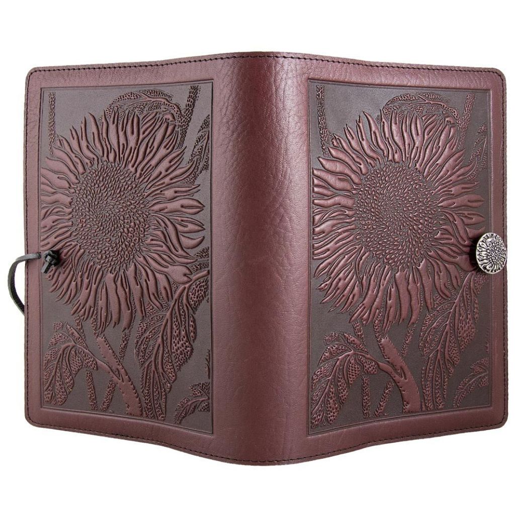 Leather Refillable Journal, Sunflower