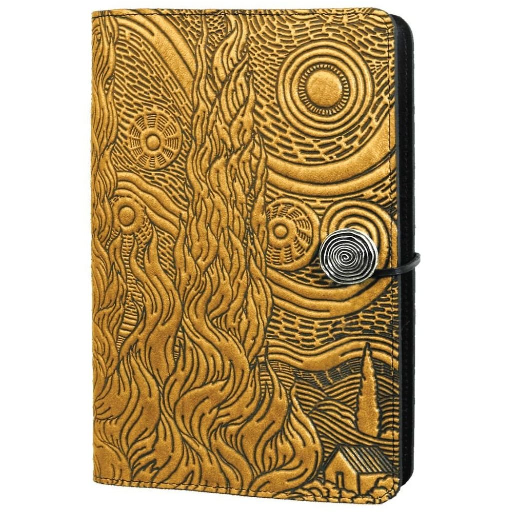 Leather Refillable Journal Notebook, Van Gogh&#39;s Sky