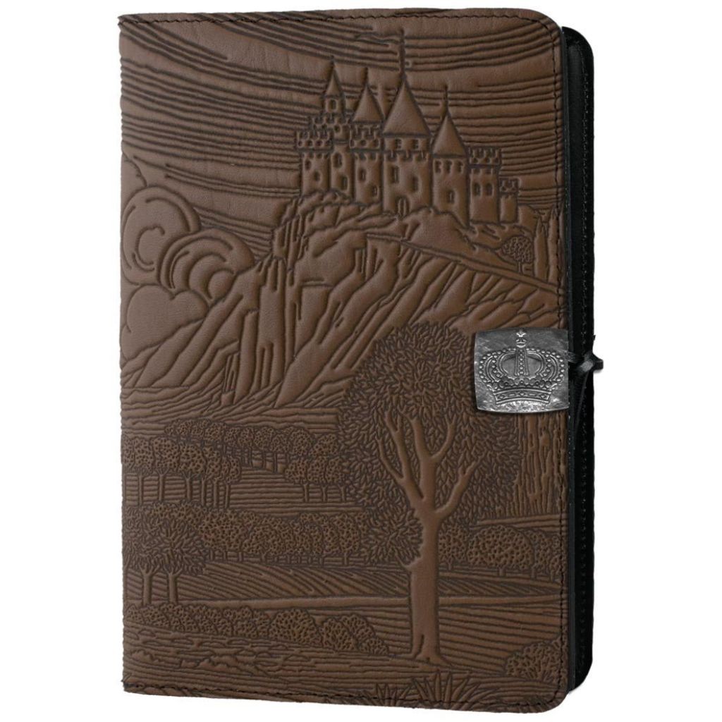 Oberon Design Leather iPad Mini Cover, Case, Camelot, Chocolate