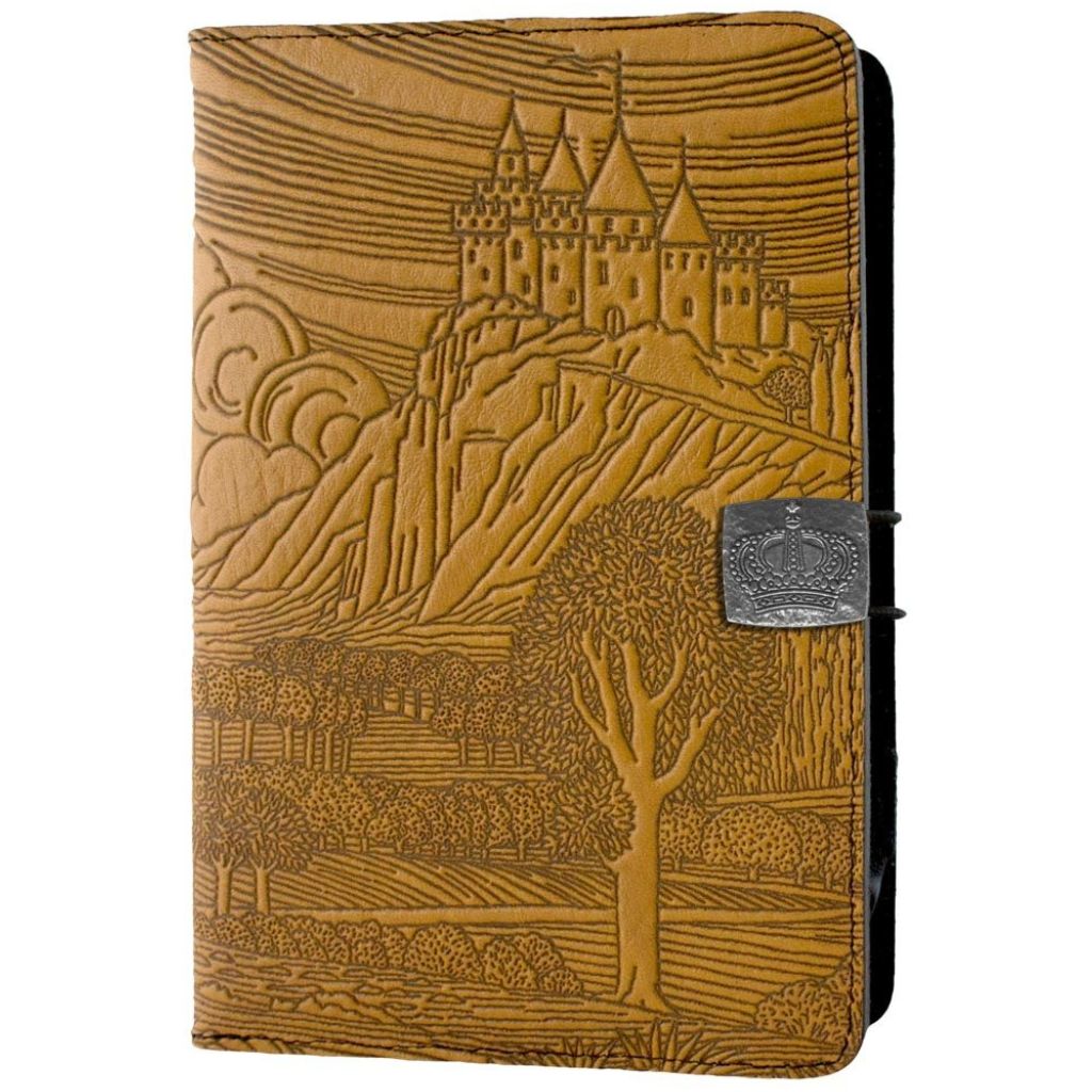 Oberon Design Leather iPad Mini Cover, Case, Camelot, Marigold