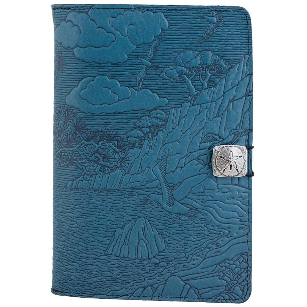 Oberon Design Leather iPad Mini Cover, Case, Cypress Cove, Blue