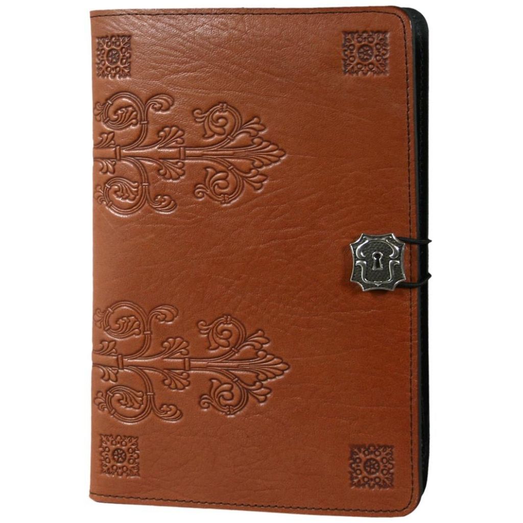 Oberon Design Leather iPad Mini Cover, Case, da Vinci, Saddle