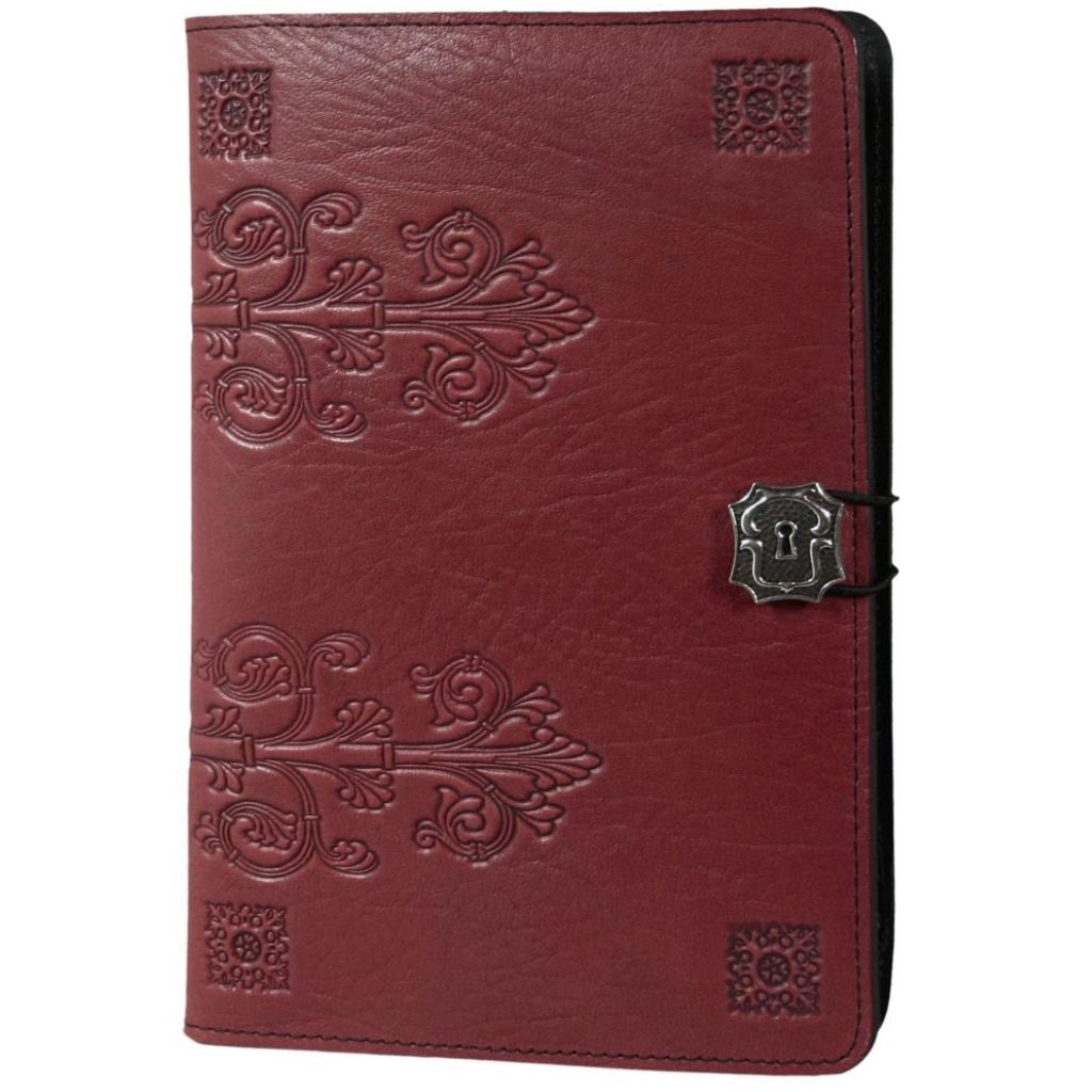 Oberon Design Leather iPad Mini Cover, Case, da Vinci, Wine