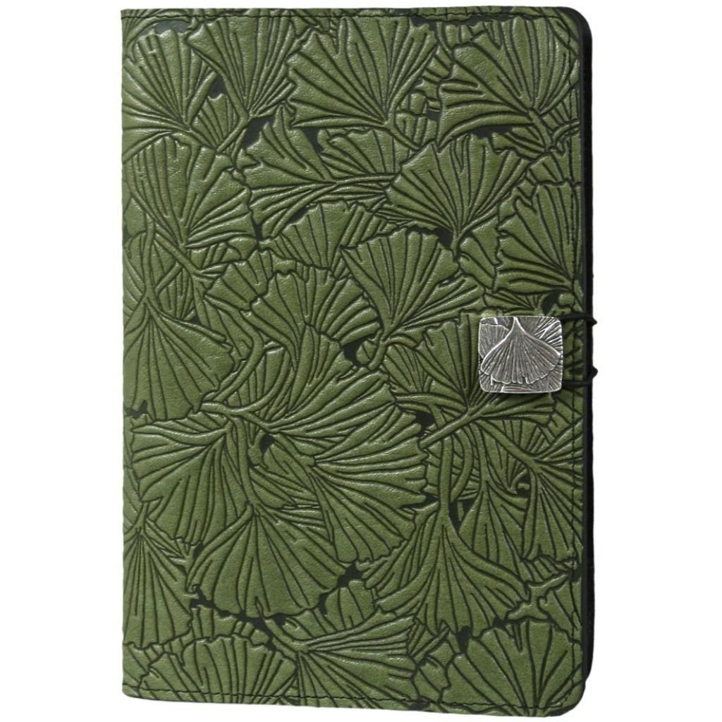 Oberon Design Leather iPad Mini Cover, Case, Ginkgo Leaves