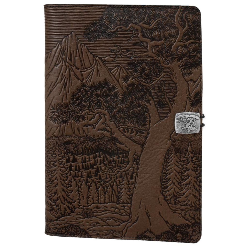 Oberon Design Leather iPad Mini Cover, Case, High Sierra, Chocolate