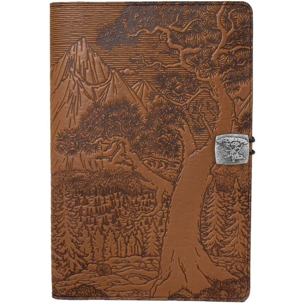 Oberon Design Leather iPad Mini Cover, Case, High Sierra, Saddle