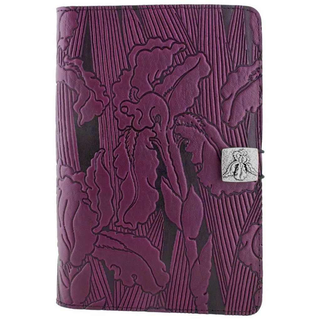 Oberon Design Leather iPad Mini Cover, Case, Iris, Orchid