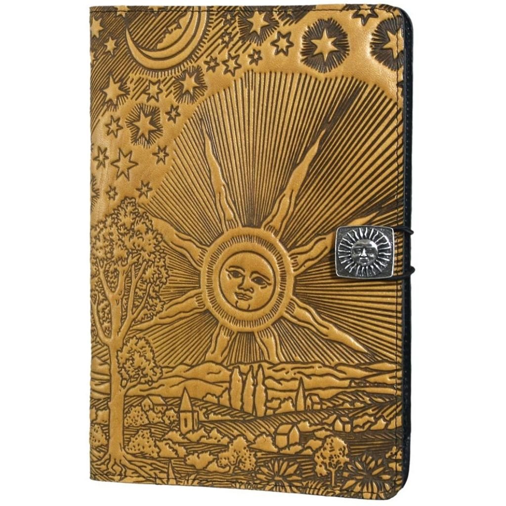 Oberon Design Leather iPad Mini Cover, Case, Roof of Heaven, Marigold