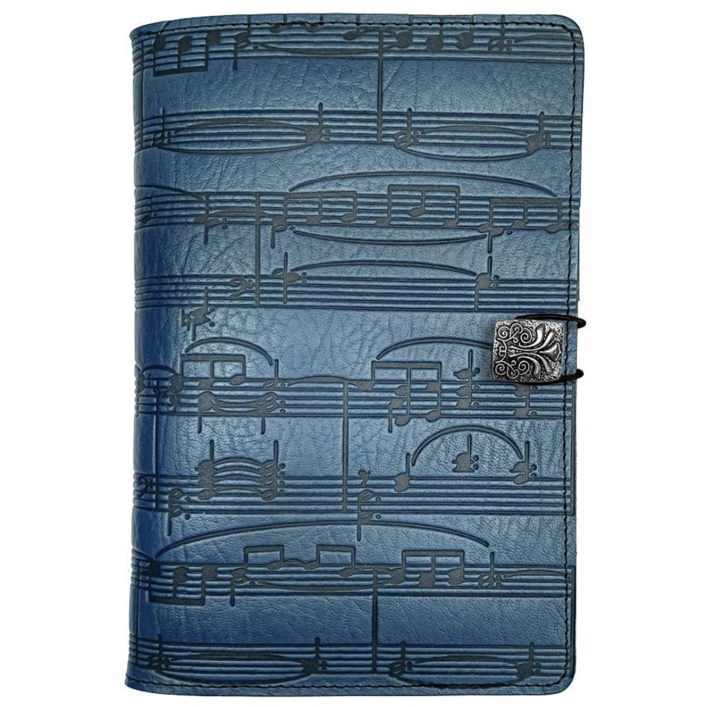 Leather iPad Mini Cover, Sheet Music, Blue