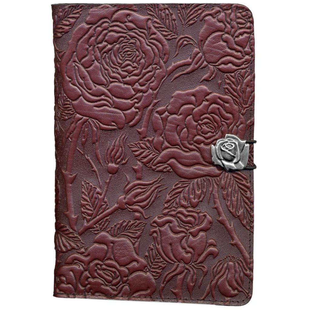 Oberon Design, Leather iPad Mini Cover, Wild Rose, Red