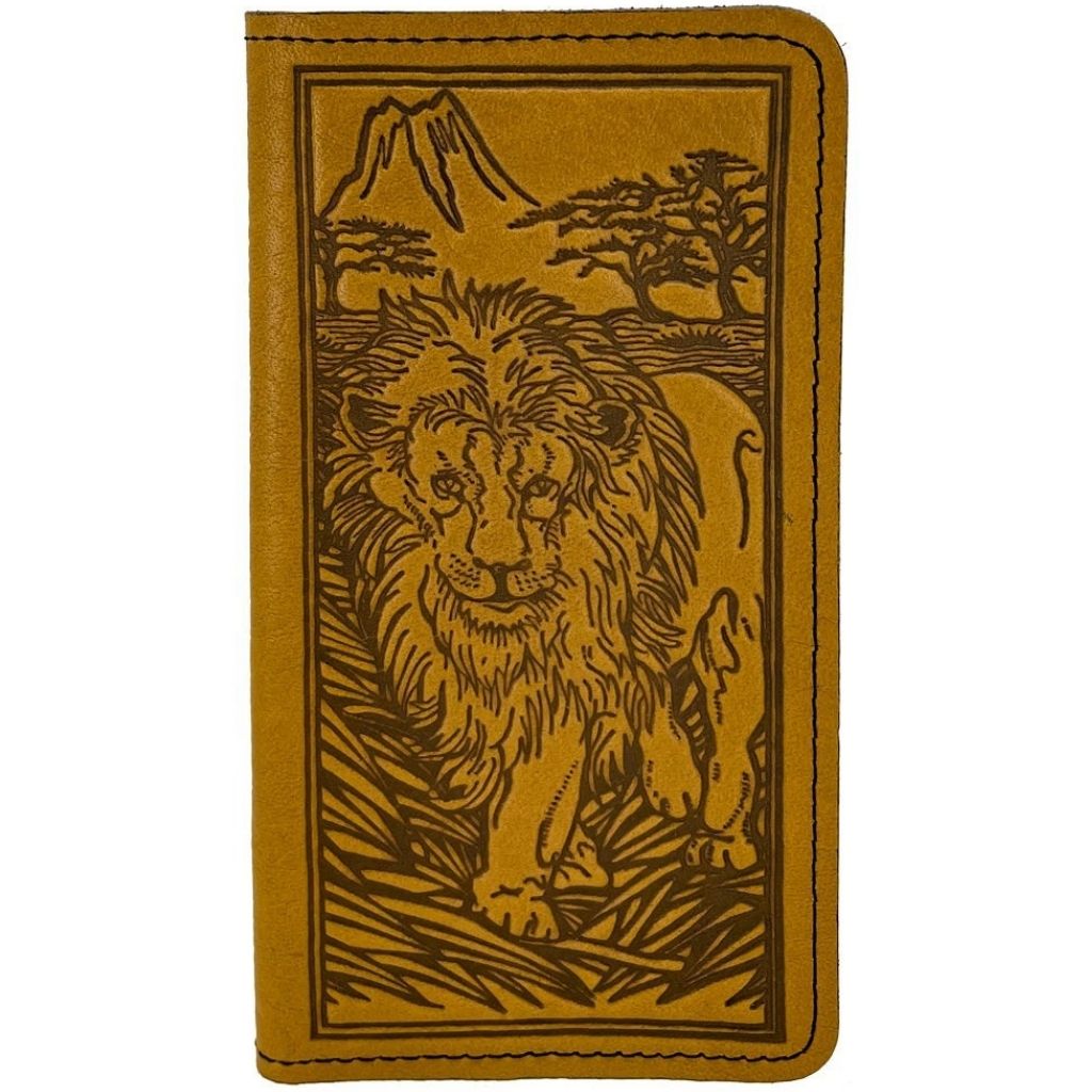 Checkbook Cover, Lion, Marigold