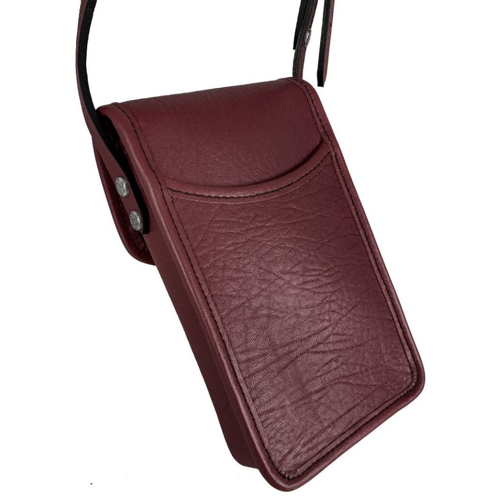 Oberon Design Leather Women&#39;s Handbag, Molly, Cloud Dragon in Wine, Back