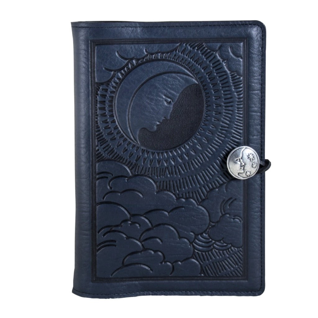 Leather Refillable Journal Notebook, Moon