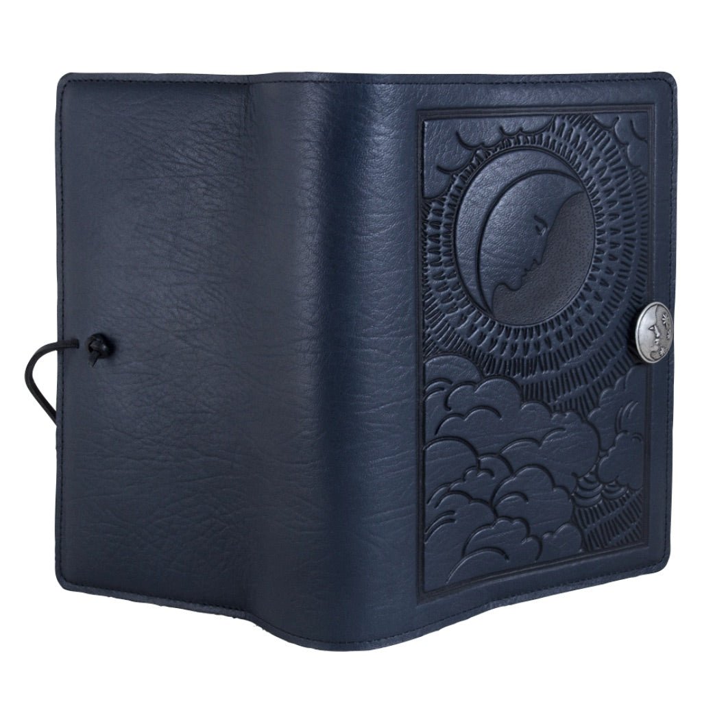 Leather Refillable Journal Notebook, Moon