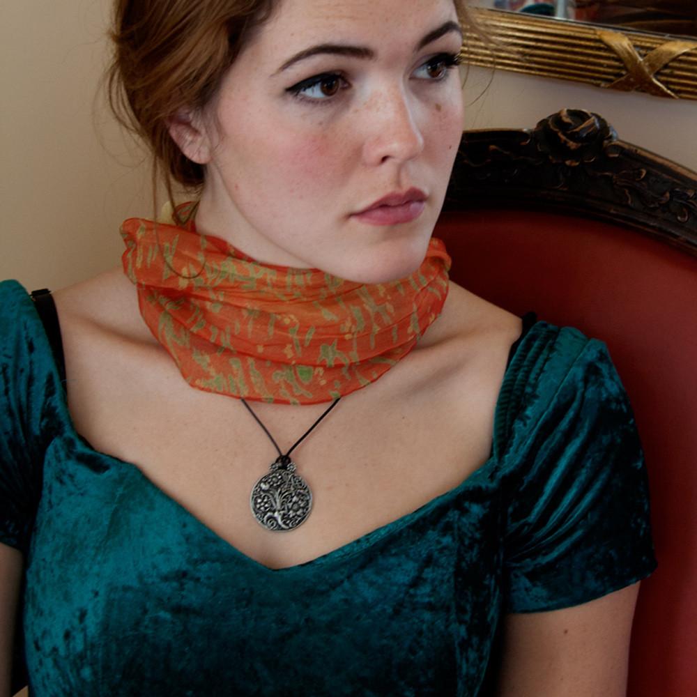 Oberon Design Wildflower Hand-Cast Britannia Metal Necklace