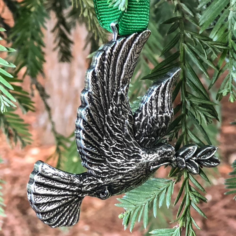 Oberon Design Peace Dove Holiday Ornament in Tree