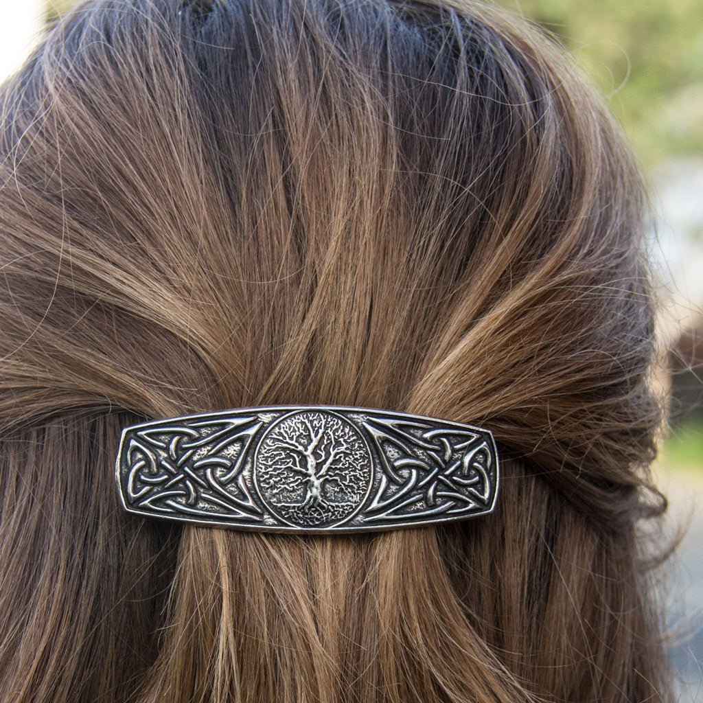 Oberon Design Hair Clip, Barrette, Hair Accessory, World Tree, Model