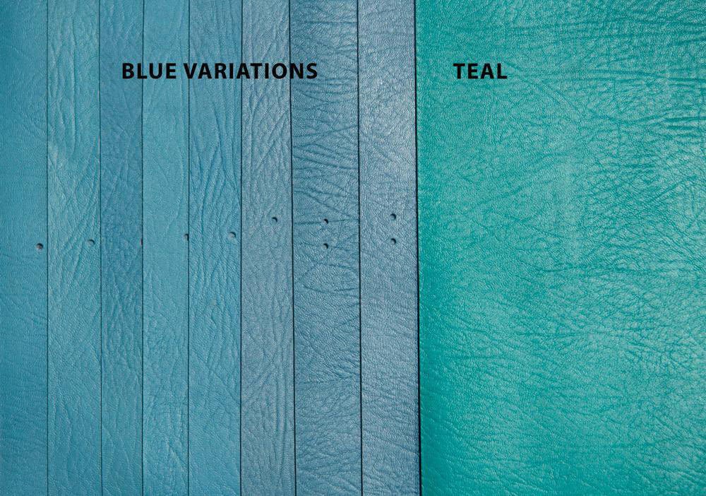 Oberon Design Blue and Teal Colors Compared