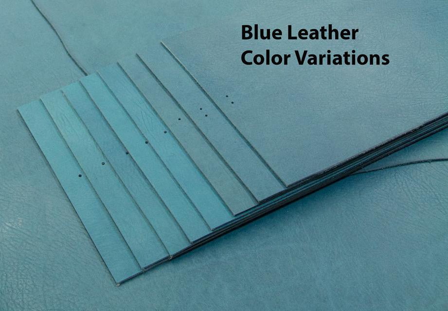 Oberon Design Blue Leather Color Variations