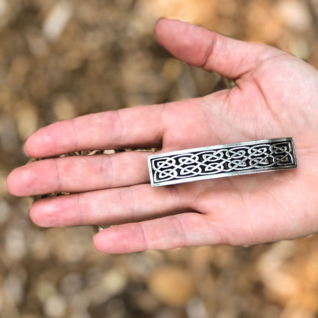 Oberon Design Hair Clip, Barrette, Hair Accessory, Celtic Braid, 80mm