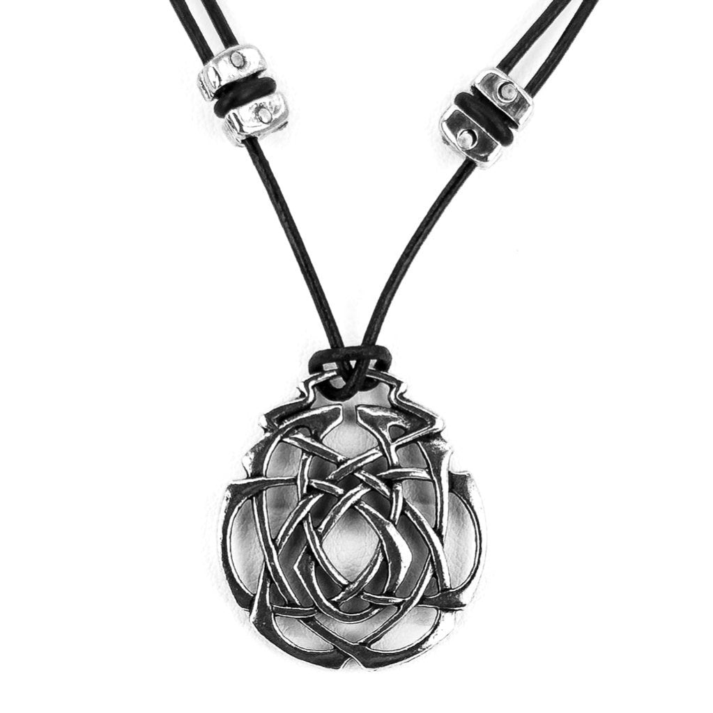 Oberon Design Eternity Knot Hand-Cast Britannia Metal Necklace