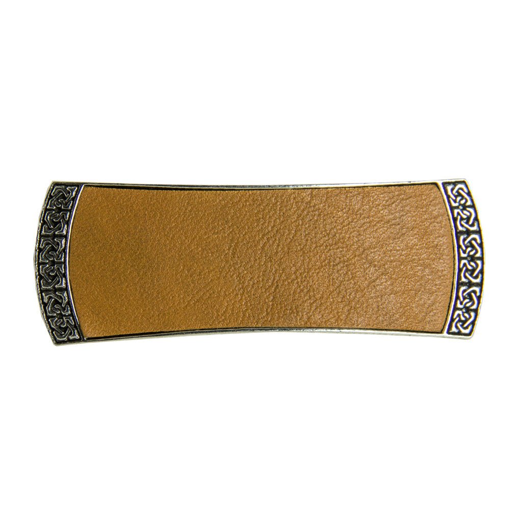 Brown Hair Clip with Gold Accents Gold Hair Accessories: Chic Acrylic Hair Clips With 18K Gold  main image 3